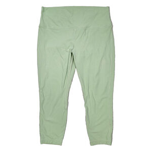 Lululemon Womens Align High Rise Crop 23 Stretch Yoga Athletic Green Leggings